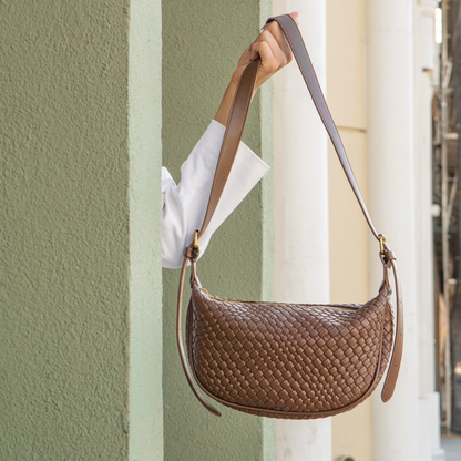 Woven Half Moon Bag