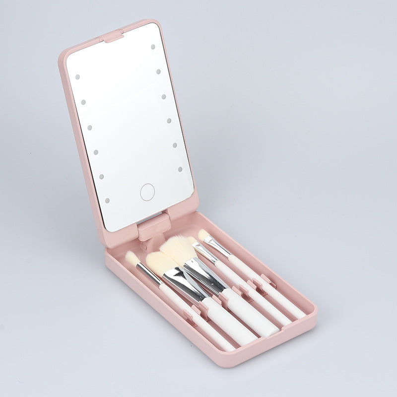 JUNA | Foldable Brush Case with LED Mirror