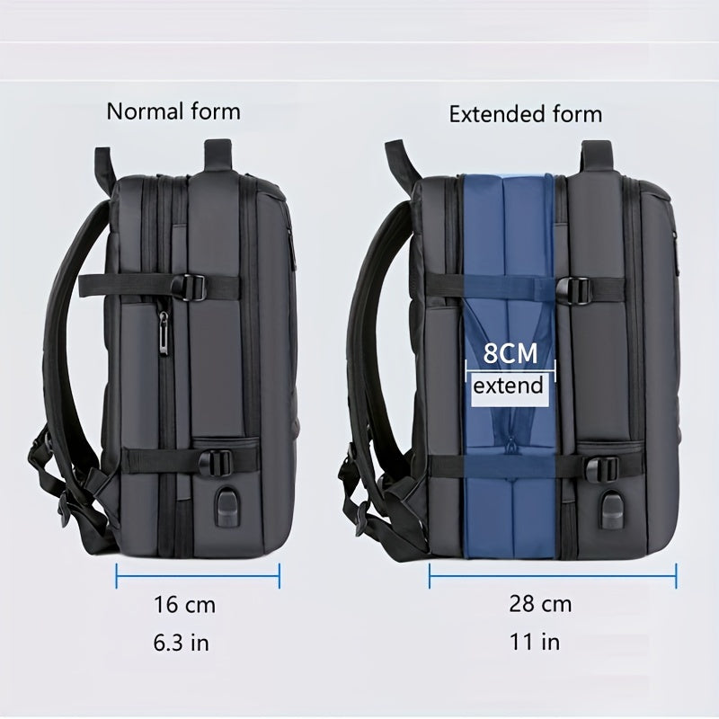 Expandable Water-Resistant Laptop Backpack