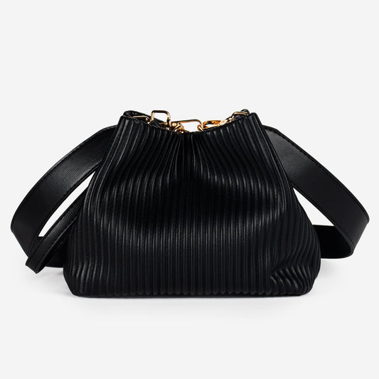 Pleated Bucket Bag