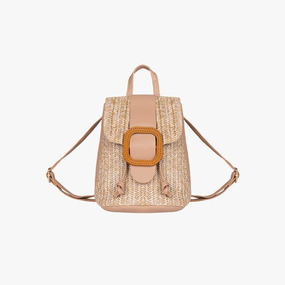 Buckle Straw Backpack