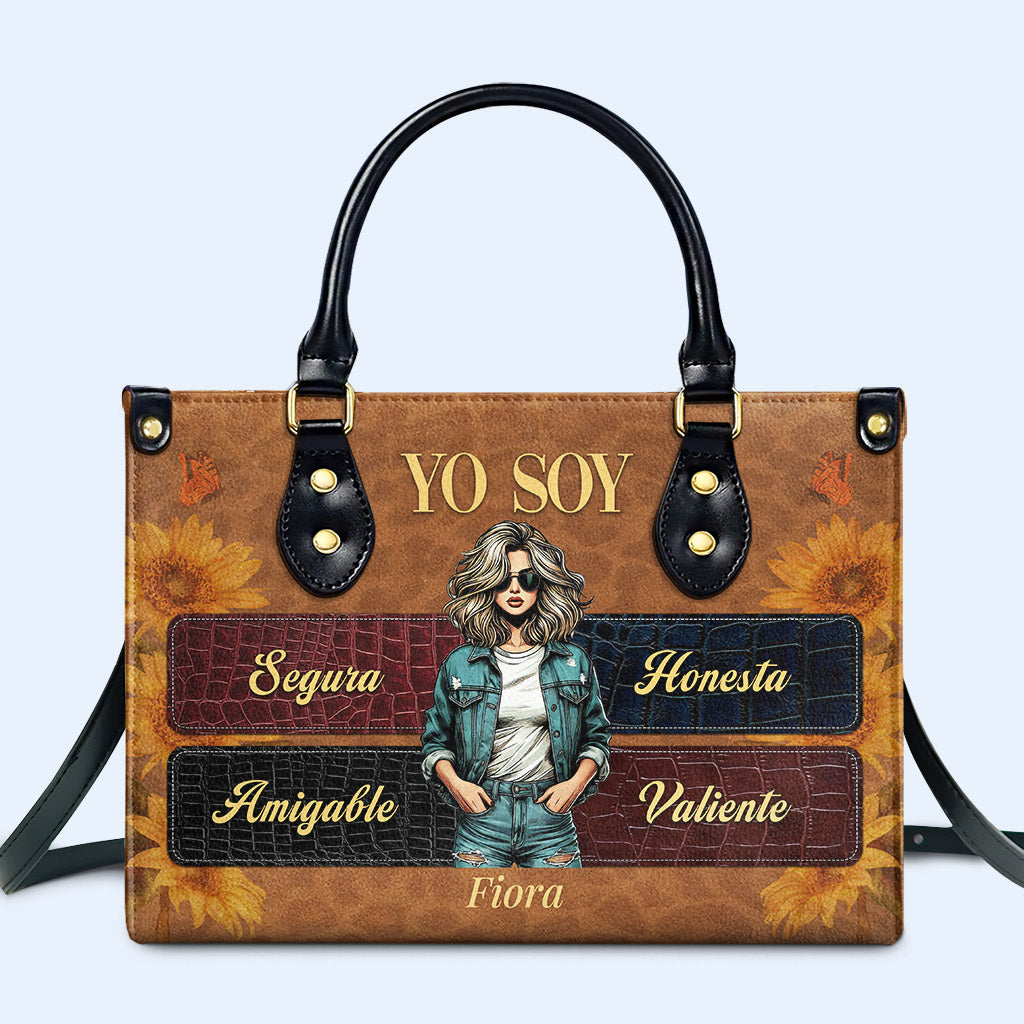 Yo Soy - Personalized Custom Leather Handbag - HS037_HB