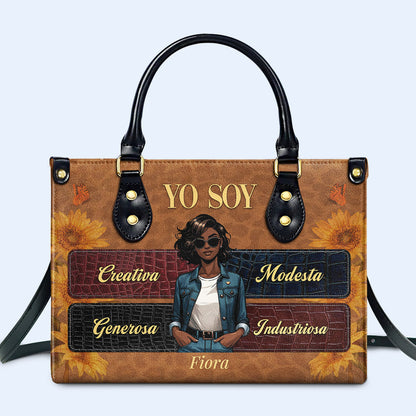 Yo Soy - Personalized Custom Leather Handbag - HS037_HB