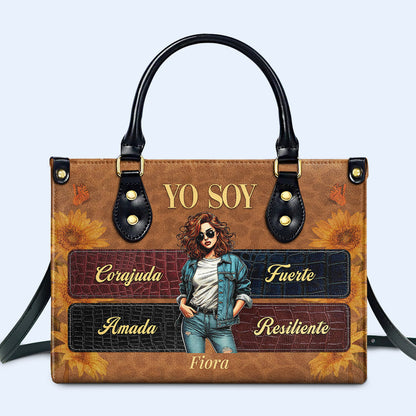 Yo Soy - Personalized Custom Leather Handbag - HS037_HB