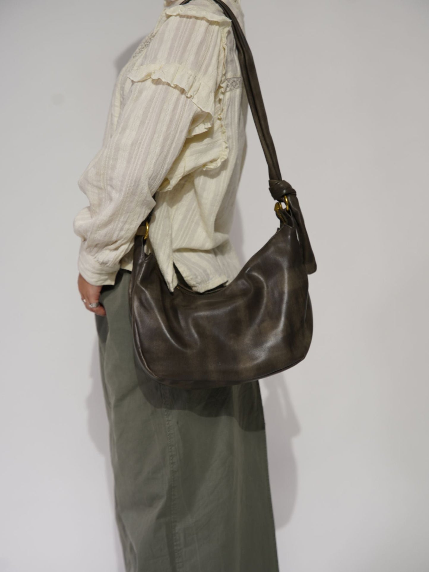 Knotted Sling Leather Bag