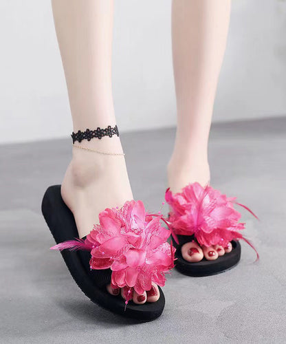 2024 Neue modische Flower Beach Slide Sandalen Peep Toe