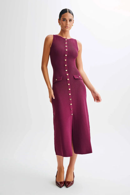 Old money buttoned maxi dress