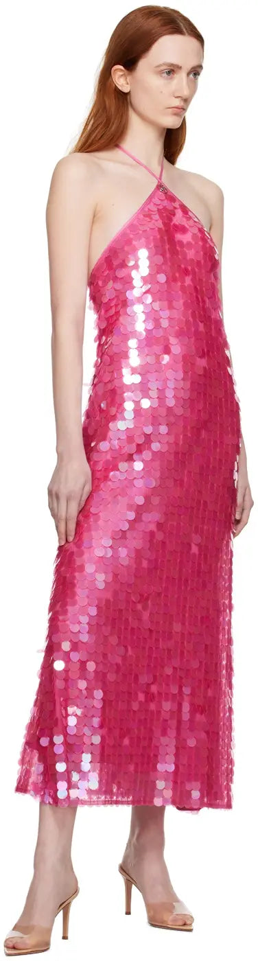 Polly Sequinned Halterneck Midi Dress