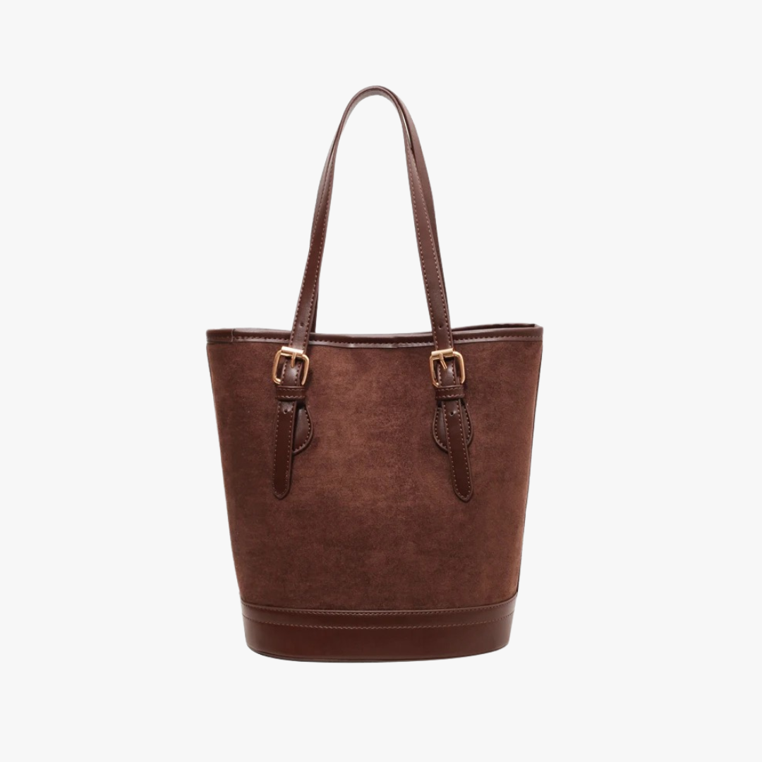 Vintage Suede Bucket Tote