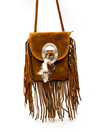 Western Crossbody Bag With Fringe