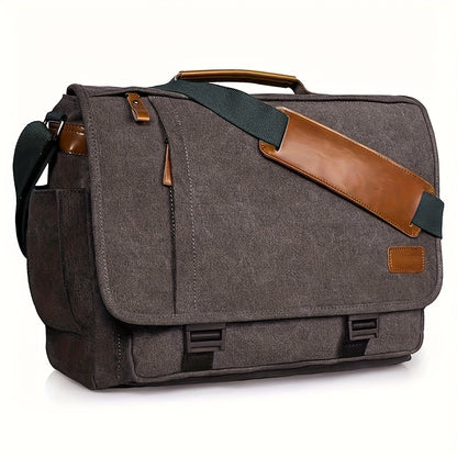 Large Capacity Canvas Messenger Laptop Bag