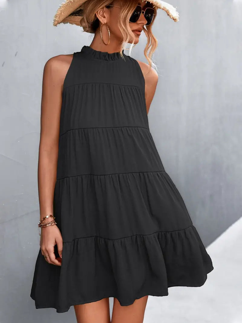 Sleeveless Halter Loose A-Line Dress