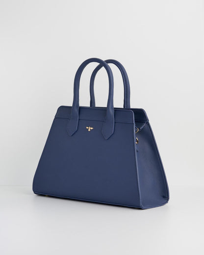 Catherine Rowe Pet Portraits Navy Medium Structured Tote