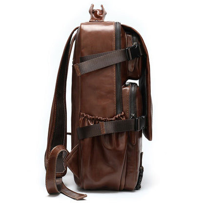 Vintage Leather EDC Travel Backpack