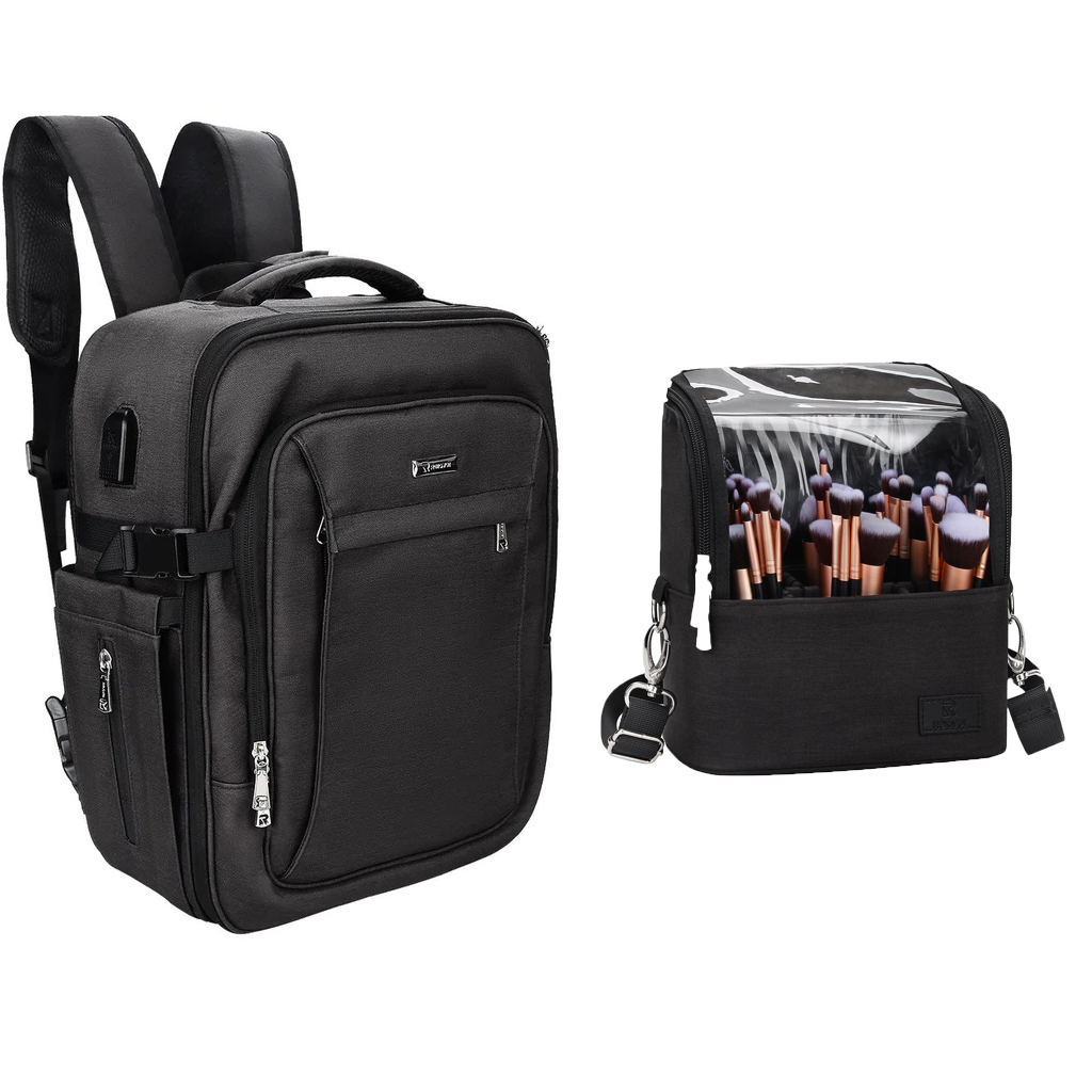 Clear Hanging Makeup Bag And Pro Makeup Backpack For Makeup Artists