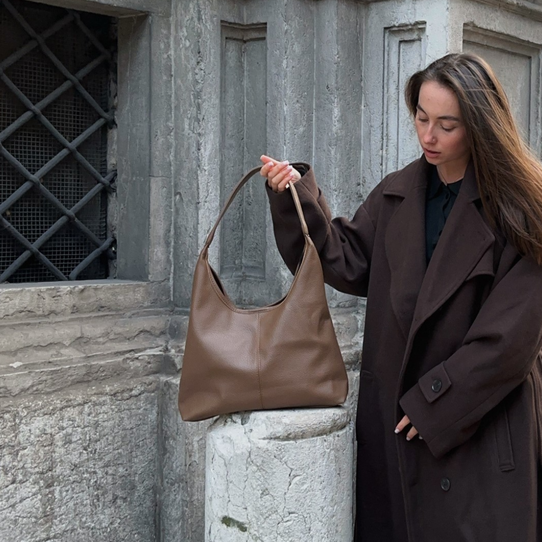 Olives Vegan Leather Hobo Bag