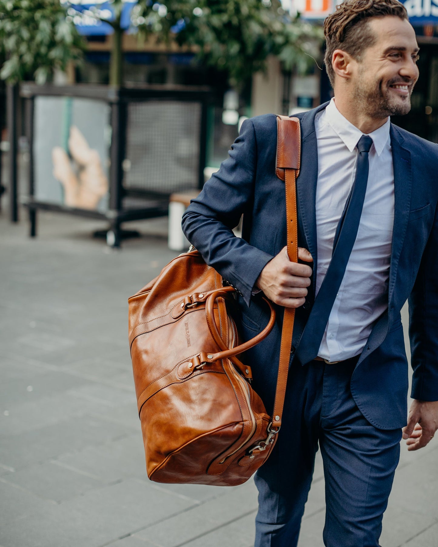 Beltrami Chocolate - Leather Duffle Bag