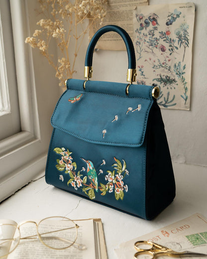 Morning Song Kingfisher Mini Teal Tote