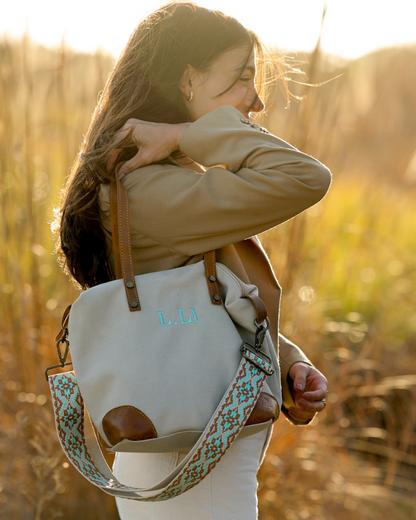 Beige mini Federica bag