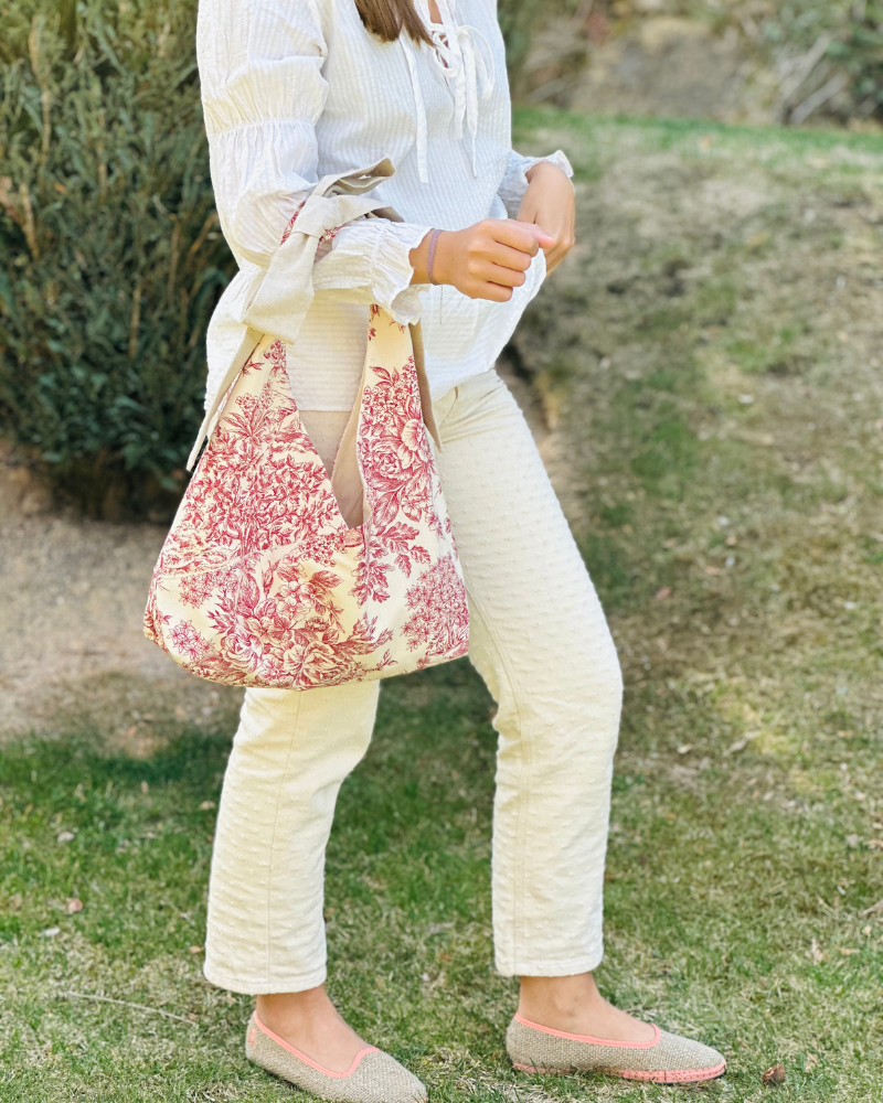 Lace Toile de Jouy Handbag