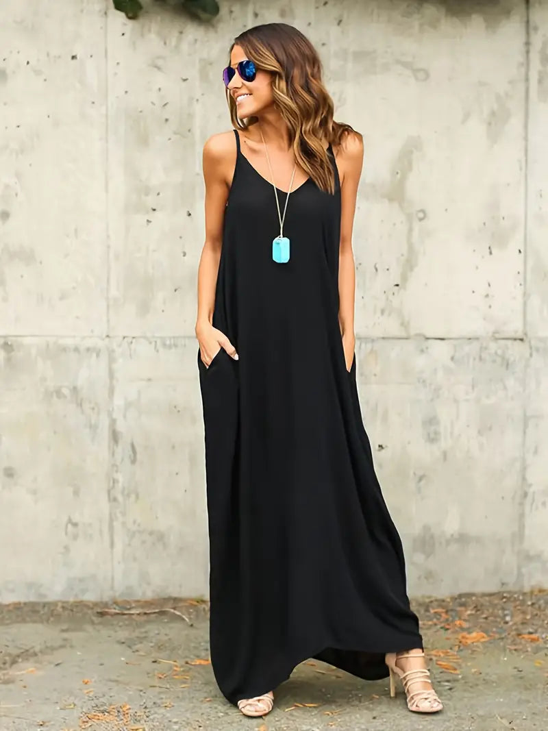 Solid Loose Cami Dress