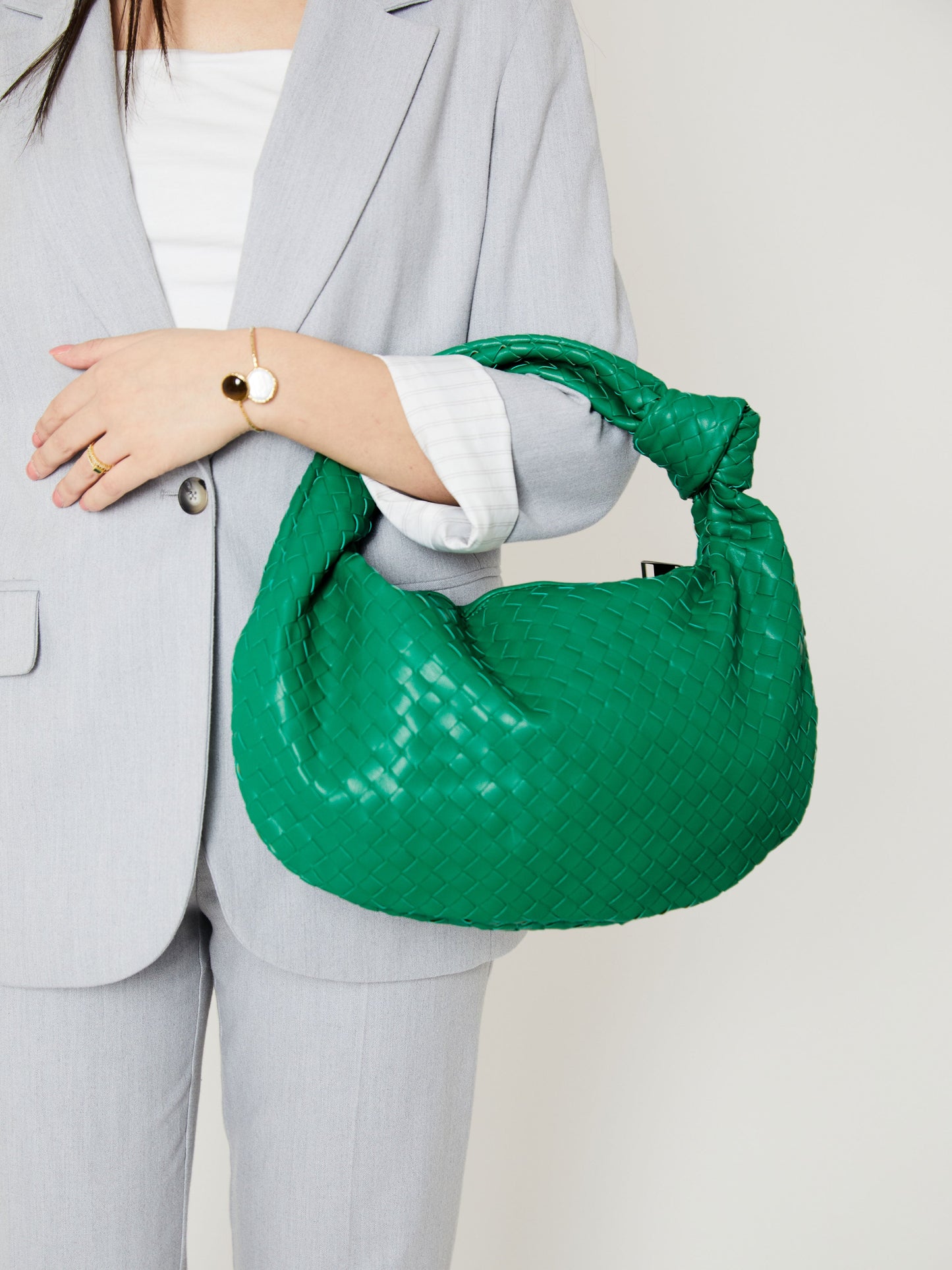 Medium Everyday Leather Bag - Jade Green