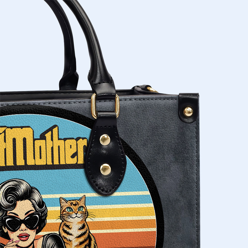 The CatMother - Personalized Custom Leather Handbag For Cat Lovers - LL22