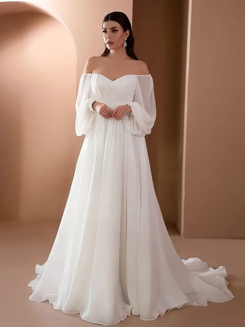 Off Shoulder Gown Wedding Dresses