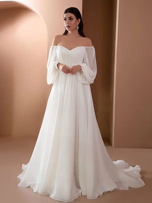 Off Shoulder Gown Wedding Dresses