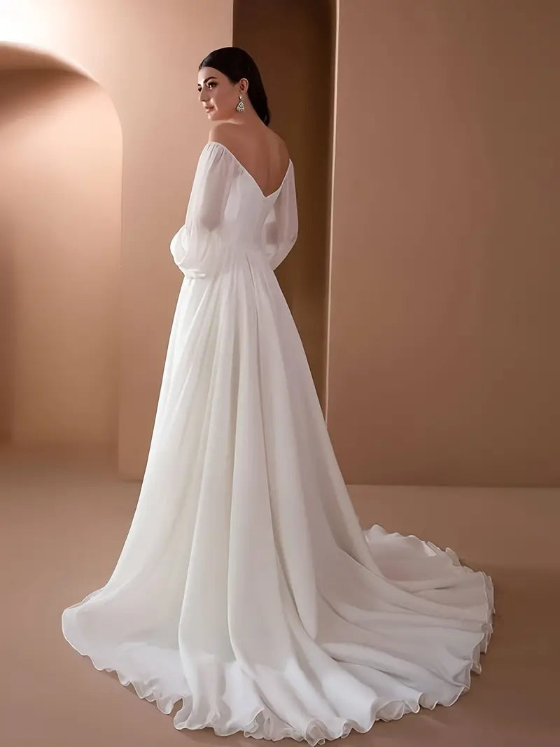 Off Shoulder Gown Wedding Dresses