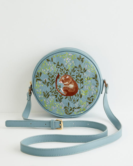 Chloe Circle Bag Embroidered Dormouse Blue