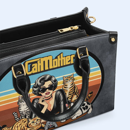 The CatMother - Personalized Custom Leather Handbag For Cat Lovers - LL22