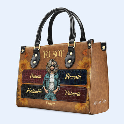 Yo Soy - Personalized Custom Leather Handbag - HS037_HB