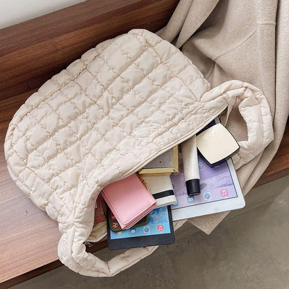 Quilted Crossbody Tote Bag