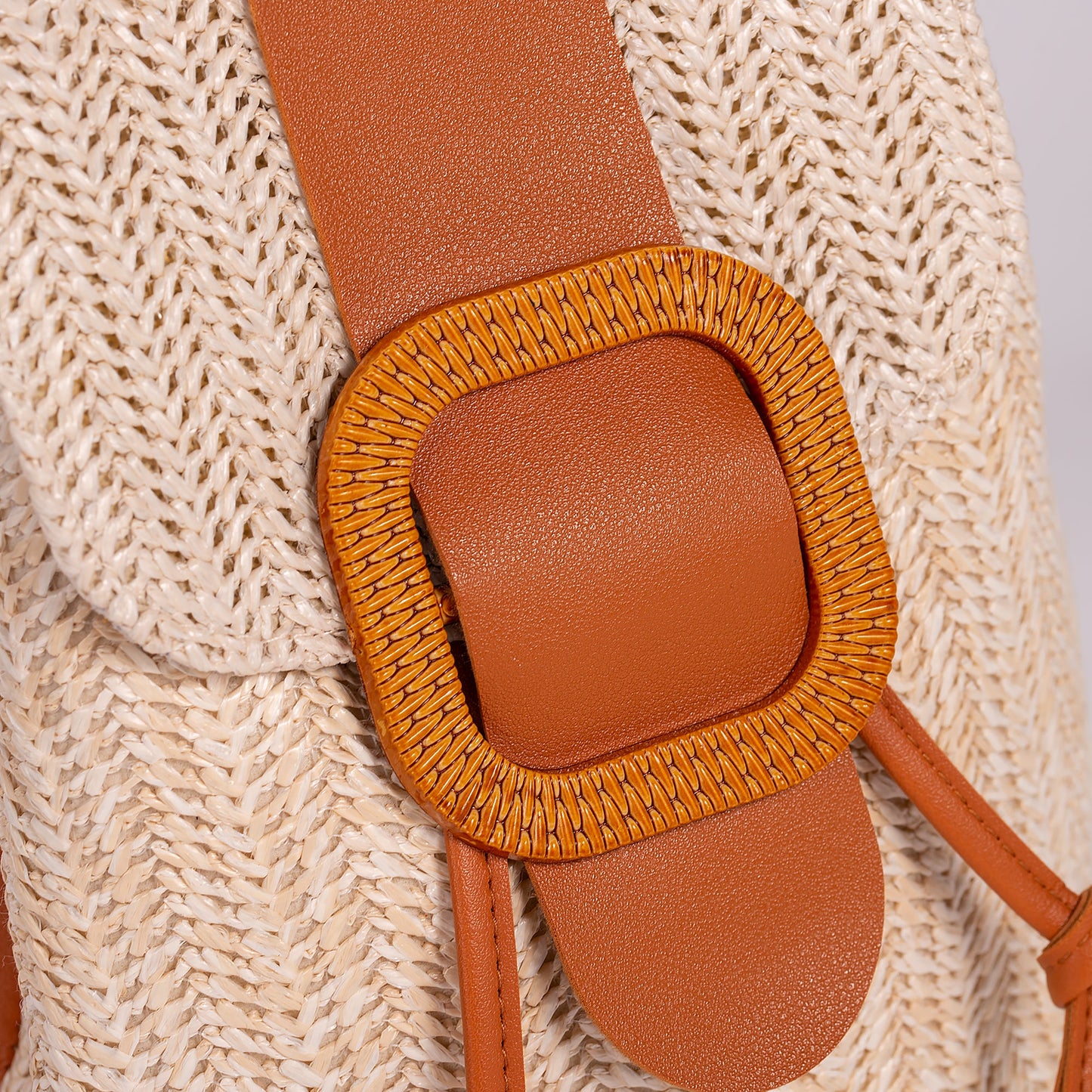 Buckle Straw Backpack