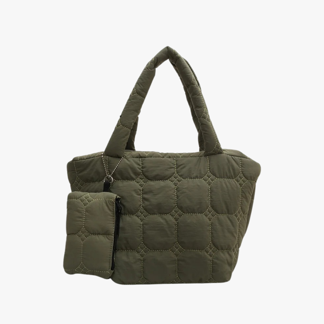 Olives Boxy Puffer Tote