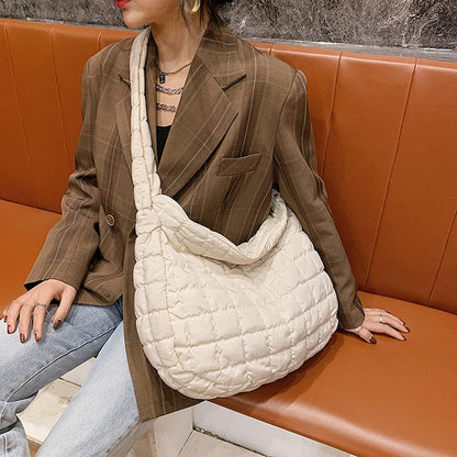 Quilted Crossbody Tote Bag