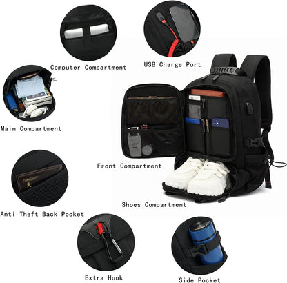 Large Capacity Travel Backpack with USB Port