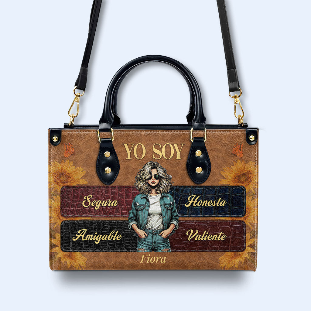 Yo Soy - Personalized Custom Leather Handbag - HS037_HB