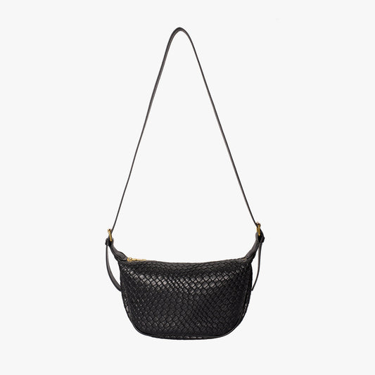 Woven Half Moon Bag