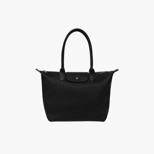 Top Handle Pleated Tote