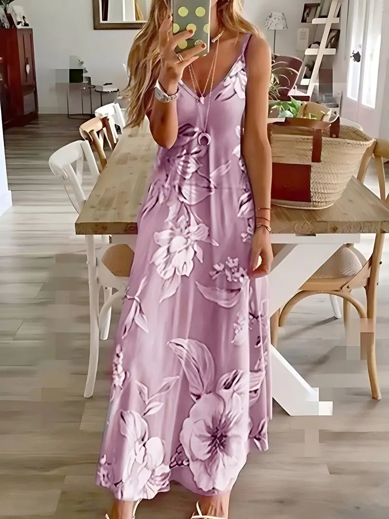 Floral Print Spaghetti Dress