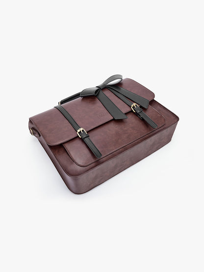 Cocoa Truffle Ecosusi Classic Bow Briefcase