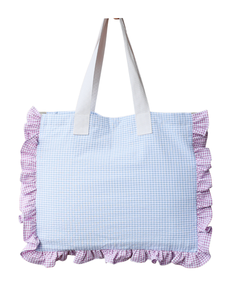 France Sunflower Blue Bag