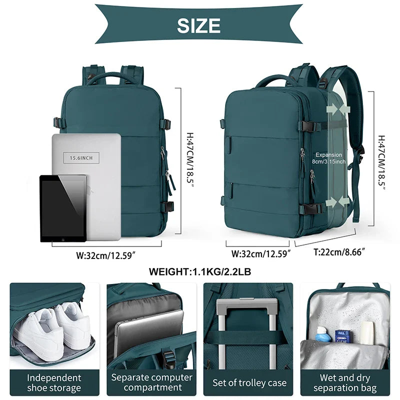 TuxodoBAG - 45L erweiterbarer Reiserucksack