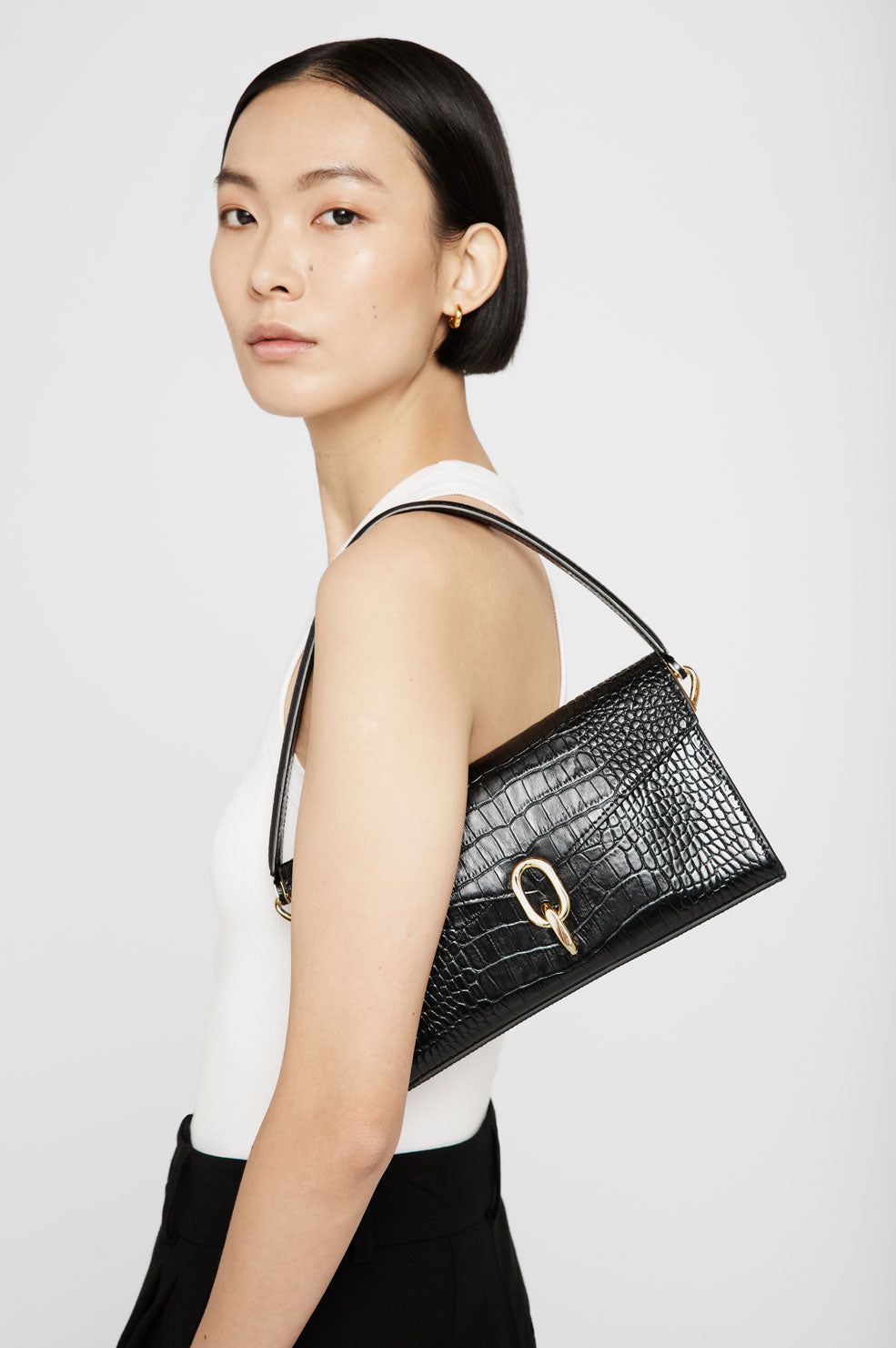 Colette Bag - Black Embossed