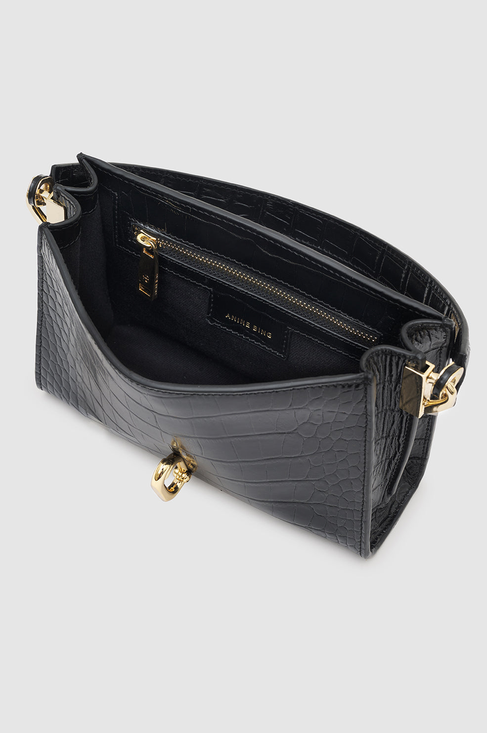 Mini Colette Bag - Black Embossed