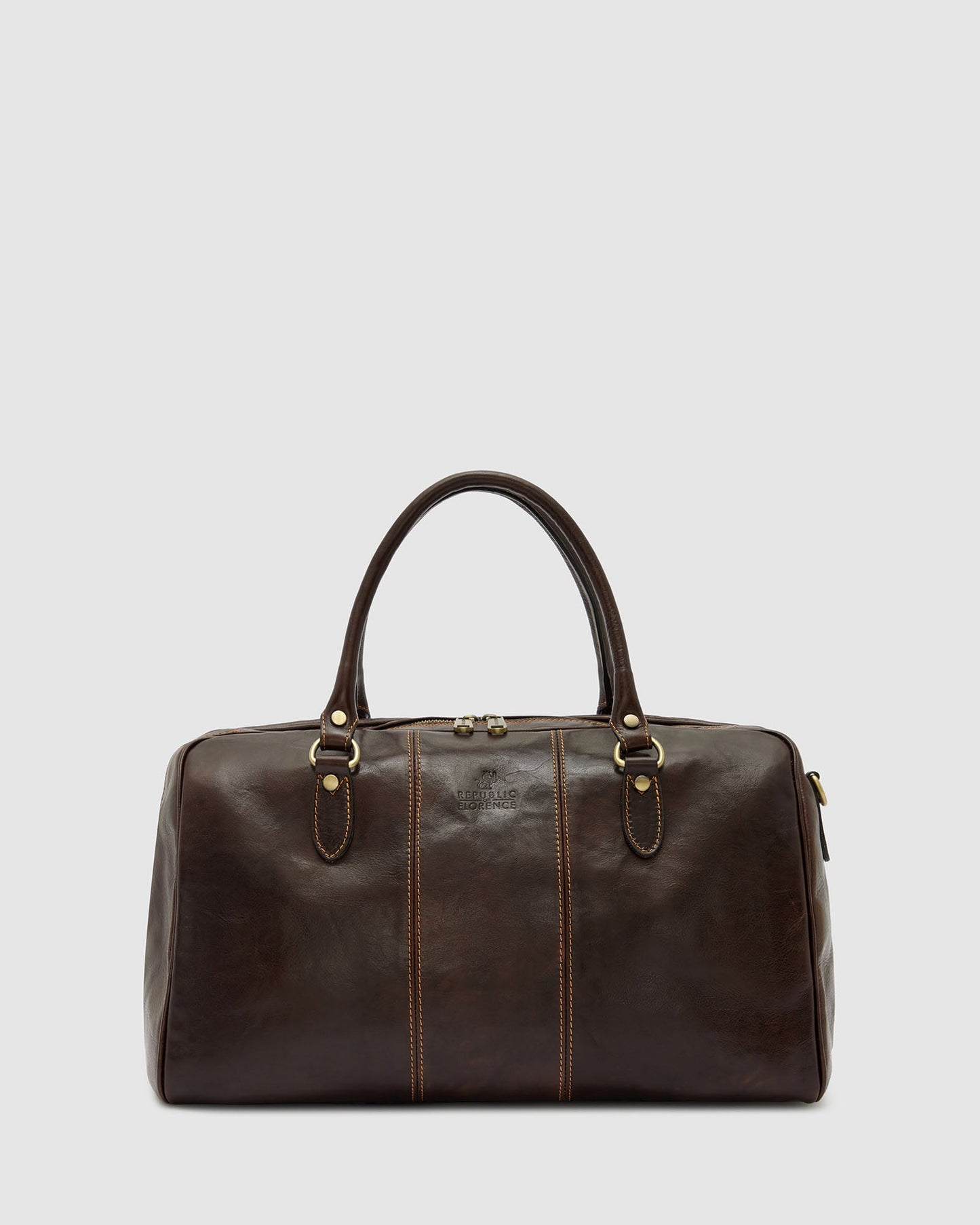 Albertis Piccolo Chocolate - Leather Duffle Bag