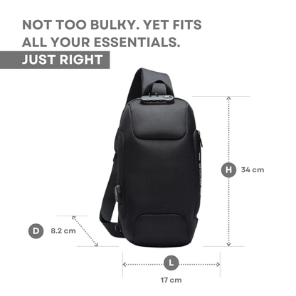 TuxodoBAG - Anti-Theft Crossbody Charging Bag