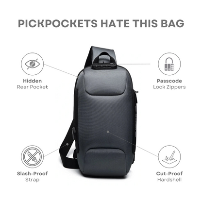 TuxodoBAG - Anti-Theft Crossbody Charging Bag